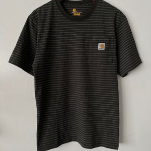 Carhartt Striped Pocket Work T-Shirt Size M